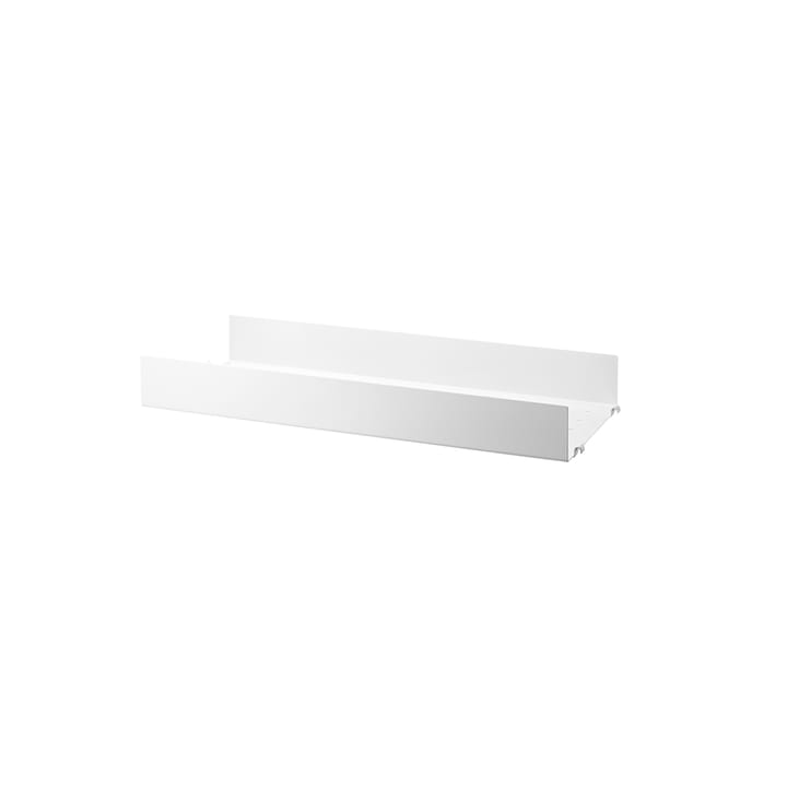 String metalen plank - wit, 58x20 cm, hoge rand - String