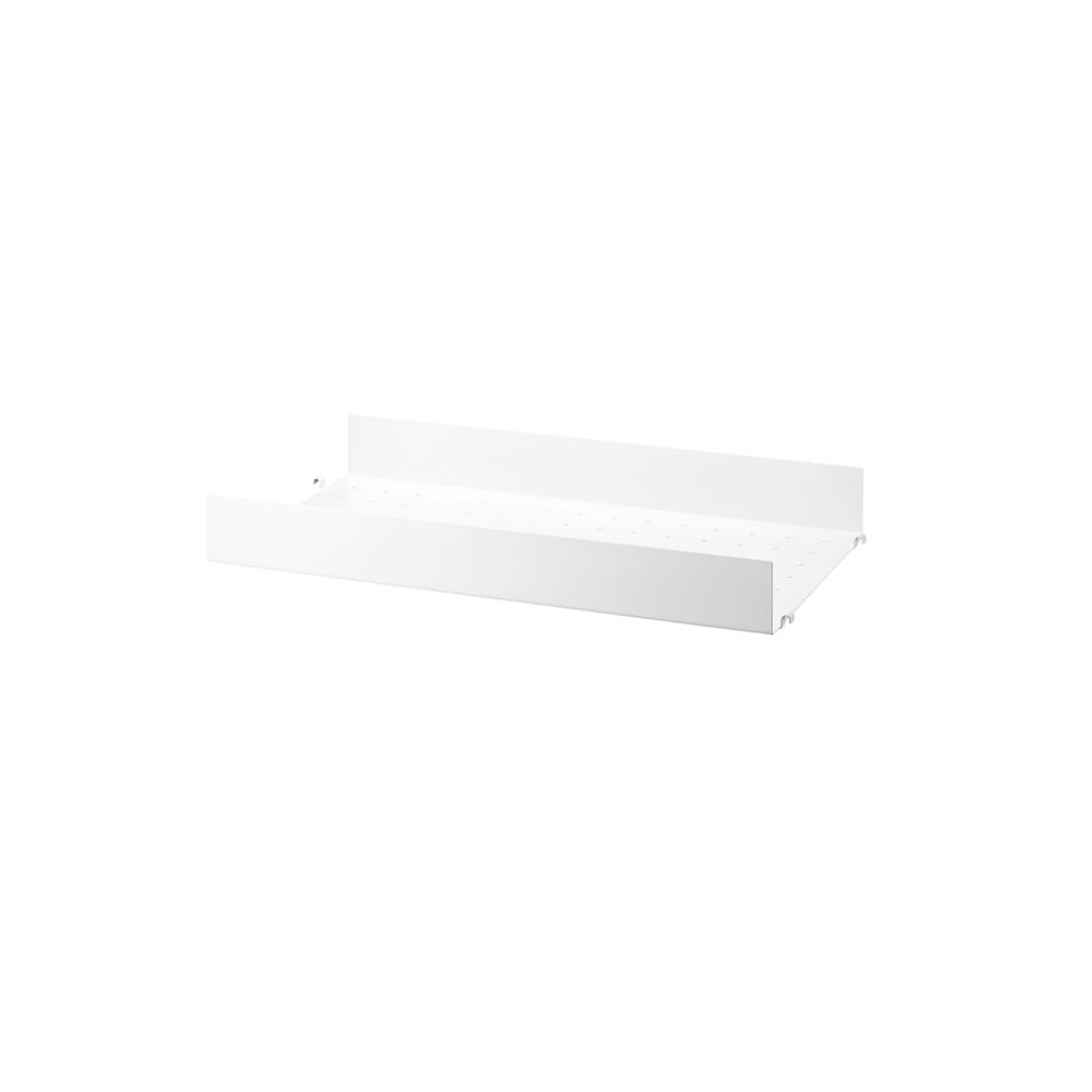 String metalen plank wit, 58x30 cm, hoge rand | Scandinavisch Interieur | Planken & planksystemen | Wit