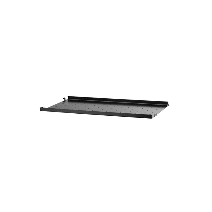 String metalen plank - zwart, 58x30 cm, lage rand - String