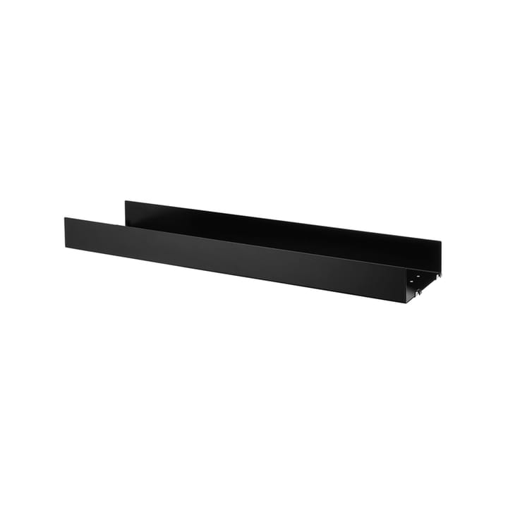 String metalen plank - zwart, 78x20 cm, hoge rand - String