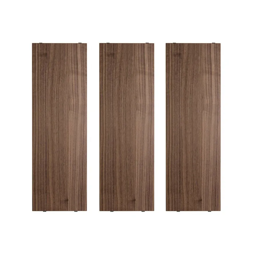 String plank, walnoot, 58x20 cm, 3-pack String
