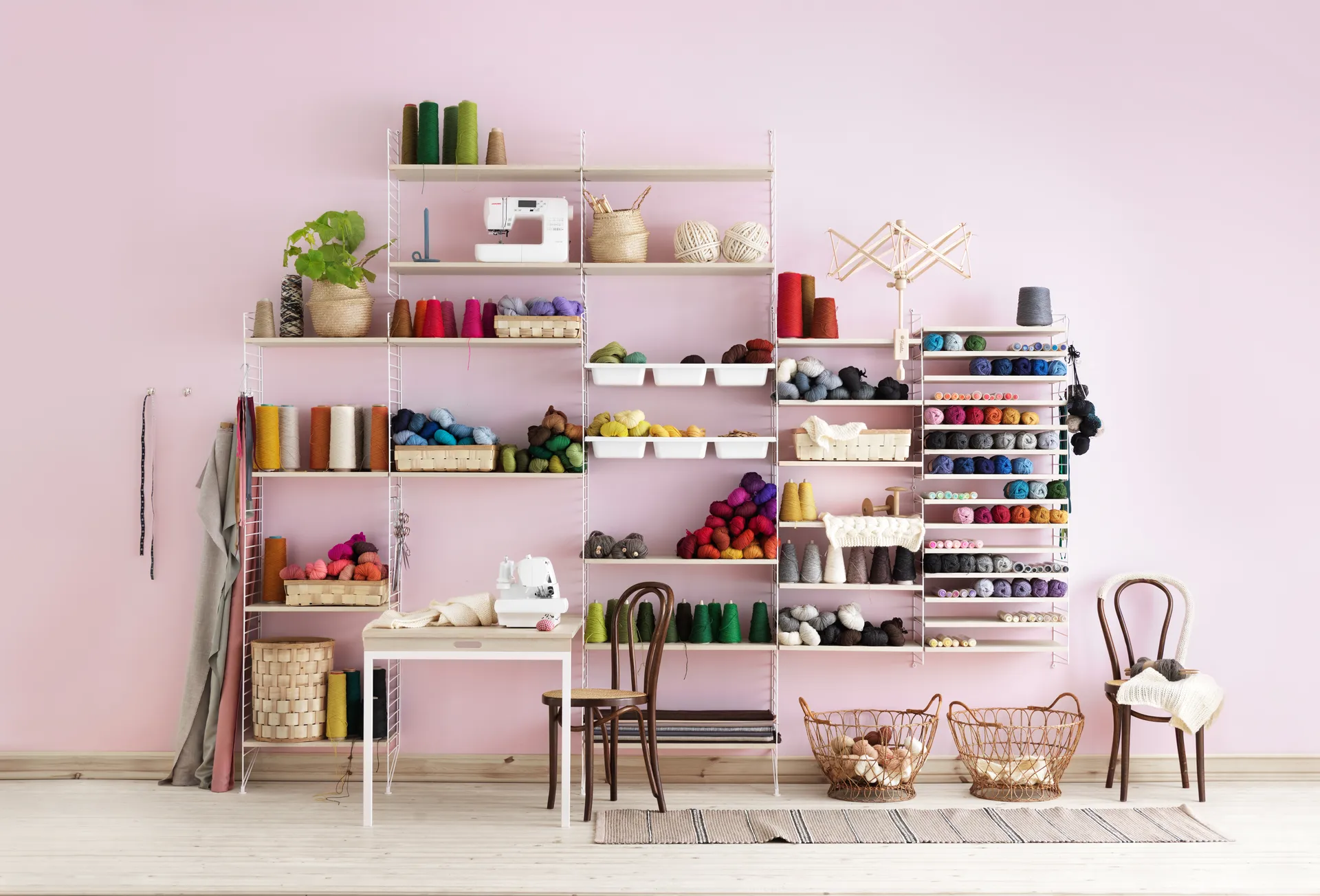 String plank, wit, 78x30 cm, 3-pack String