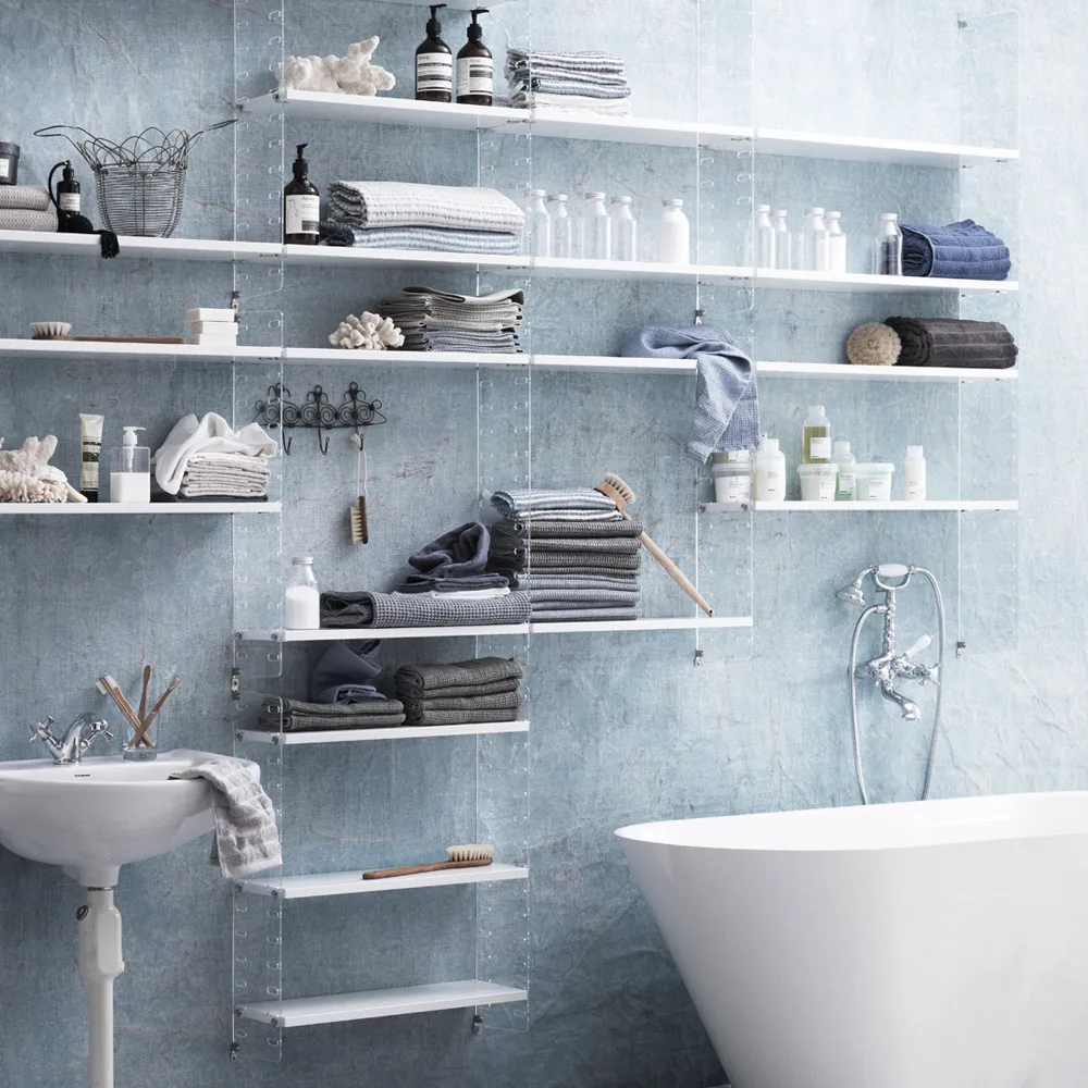 String Plex wandpaneel, Transparant, 75x30 cm, 2-pack String