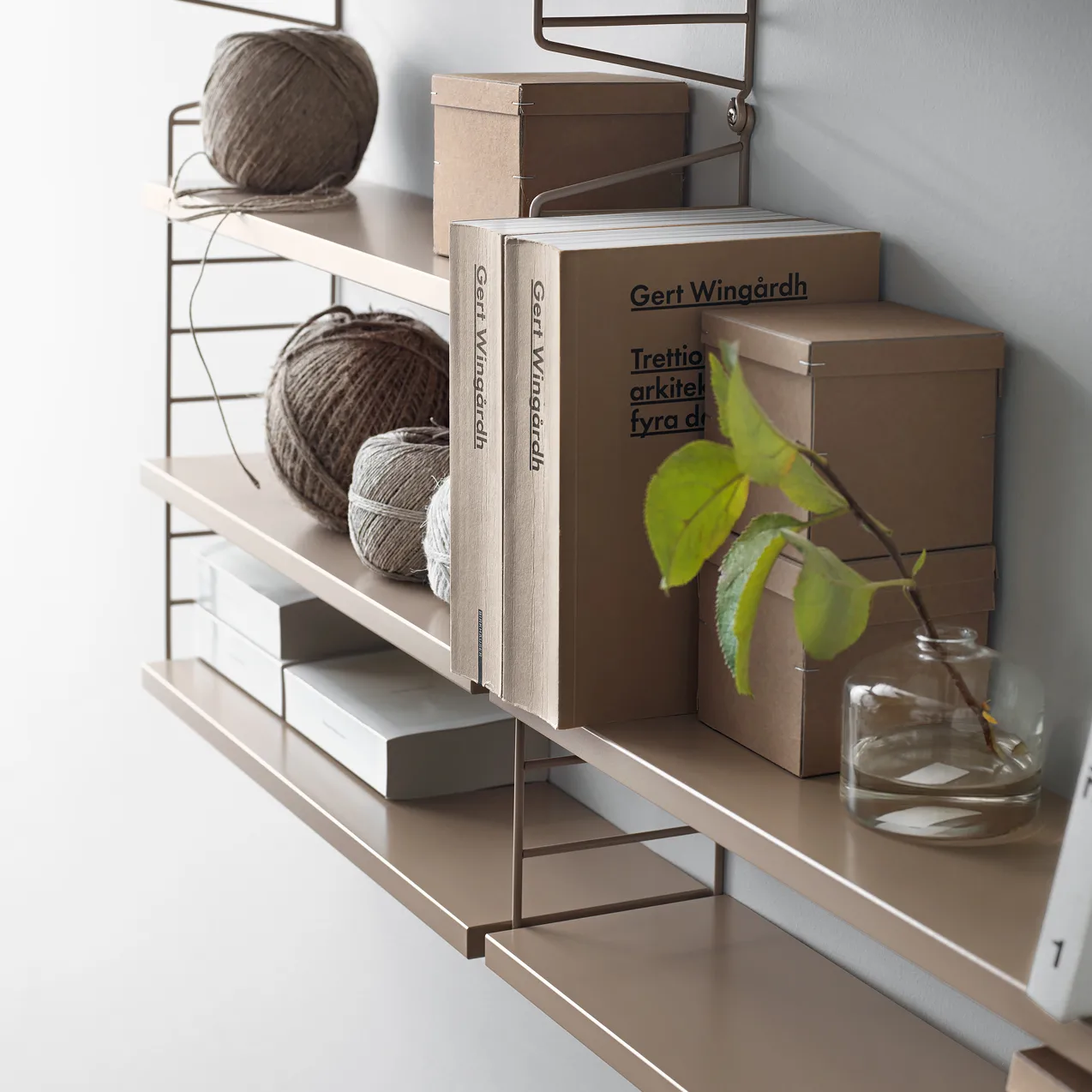 String Pocket boekenplank beige, Beige String