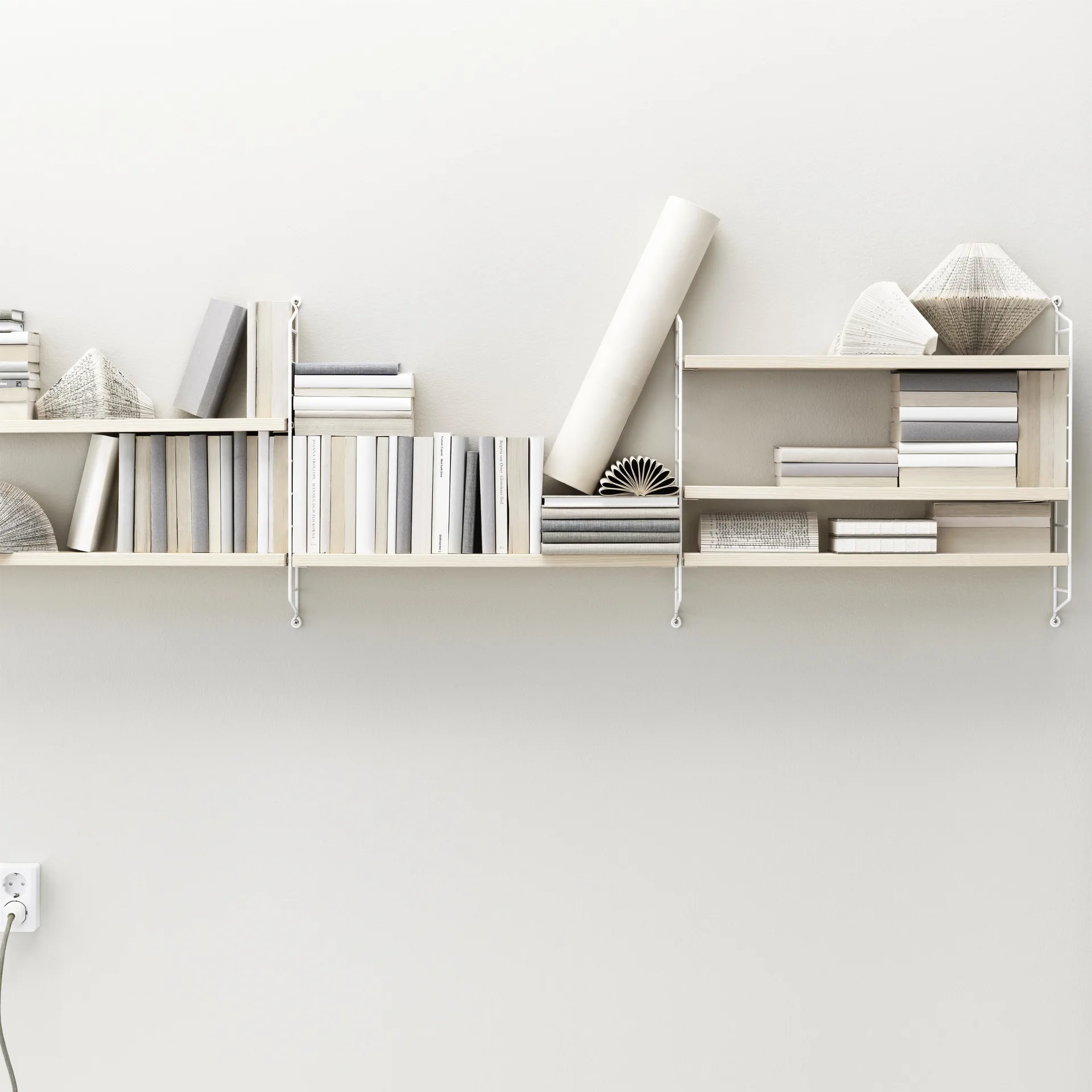 String Pocket boekenplank essen-wit, essen-wit String