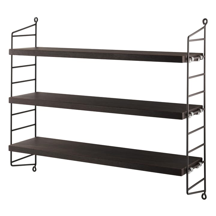 String Pocket boekenplank geolied gerookt eiken, geolied eiken-bruin String