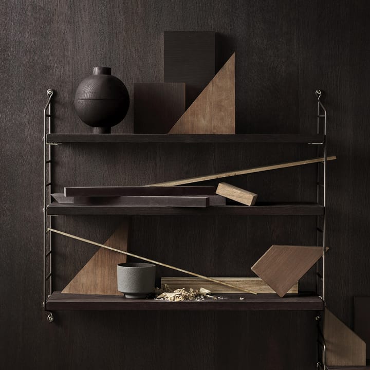 String Pocket boekenplank geolied gerookt eiken, geolied eiken-bruin String