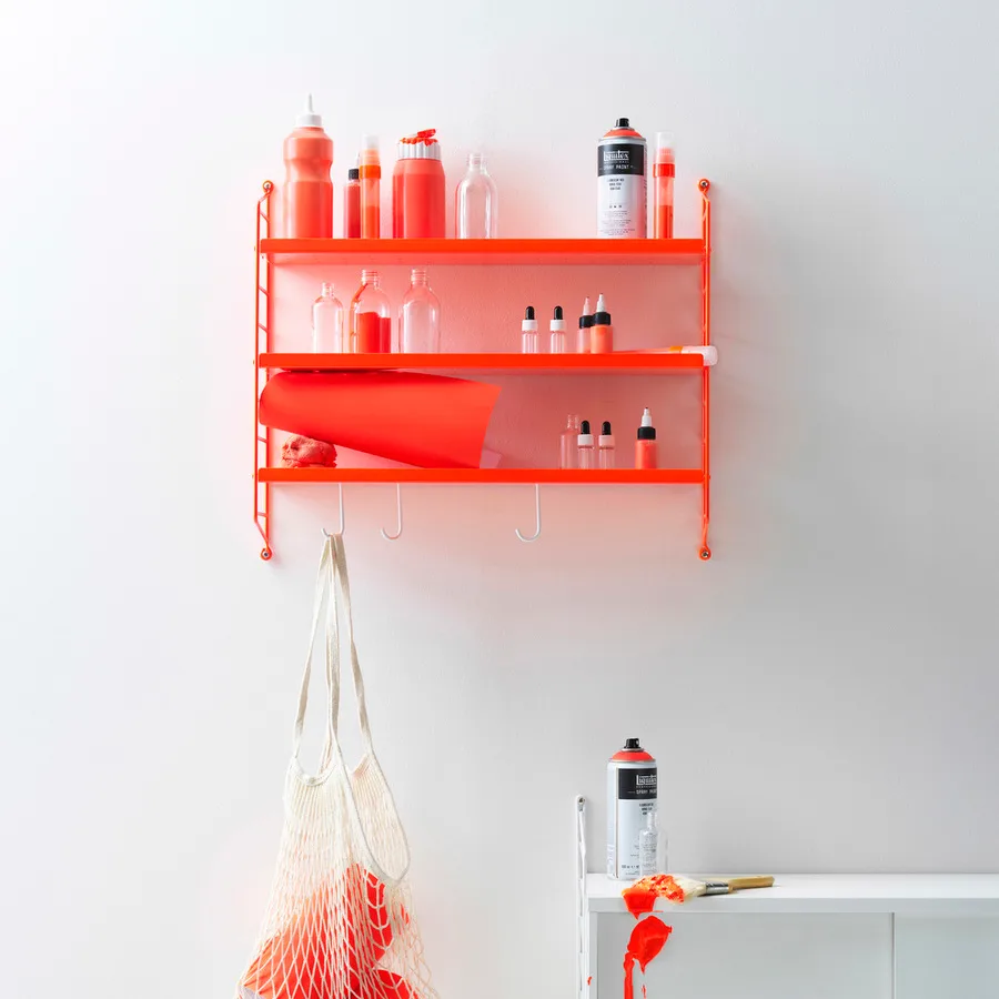 String Pocket boekenplank metaal, Neon String