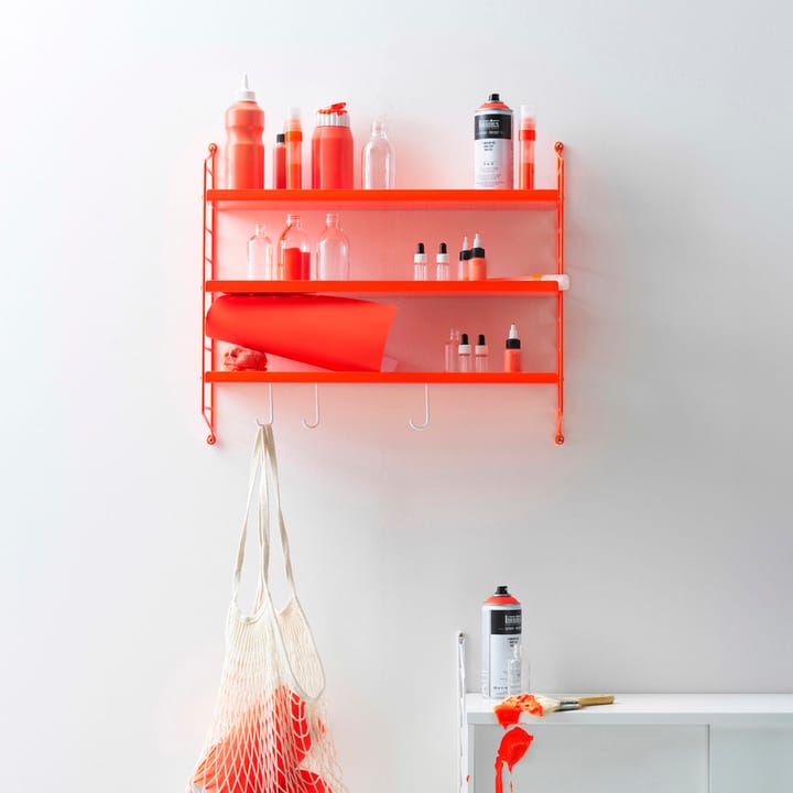 String Pocket boekenplank metaal, Neon String