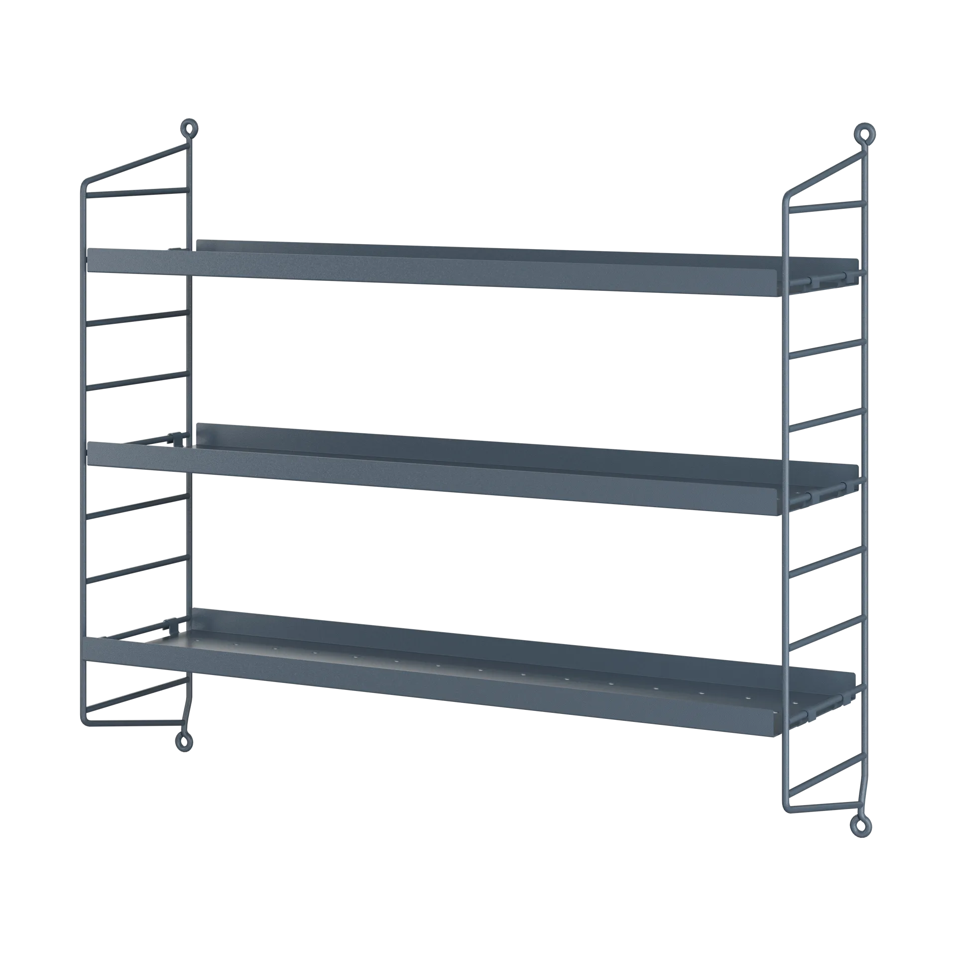 String Pocket boekenplank metaal, Sergelgrijs String