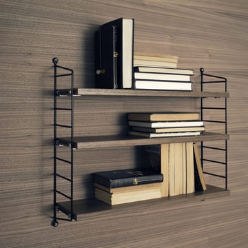 String Pocket boekenplank walnoot-zwart - walnoot-zwart - String