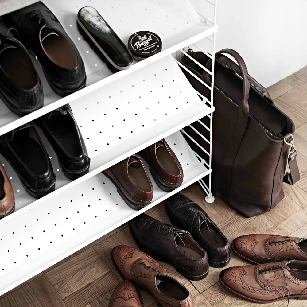 String schoenenrek metaal, beige, 78x30 cm String