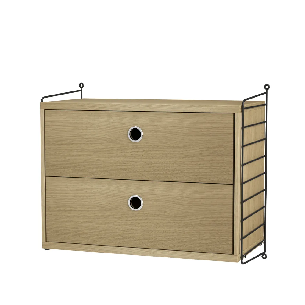 String slaapkamer eik & zwart - Combinatie A String