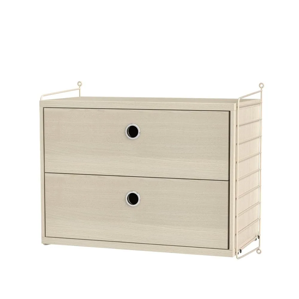 String slaapkamer essenhout & beige - Combinatie A String