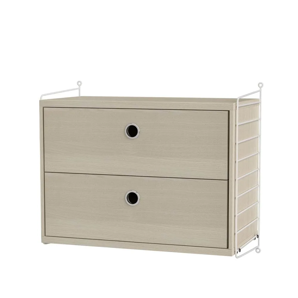 String slaapkamer essenhout & wit - Combinatie A String