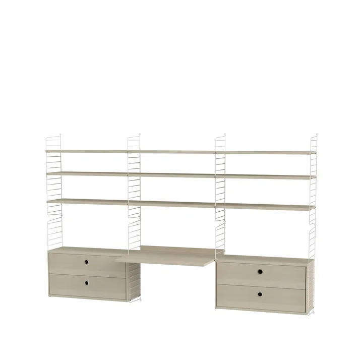String slaapkamer essenhout & wit - Combinatie F - String