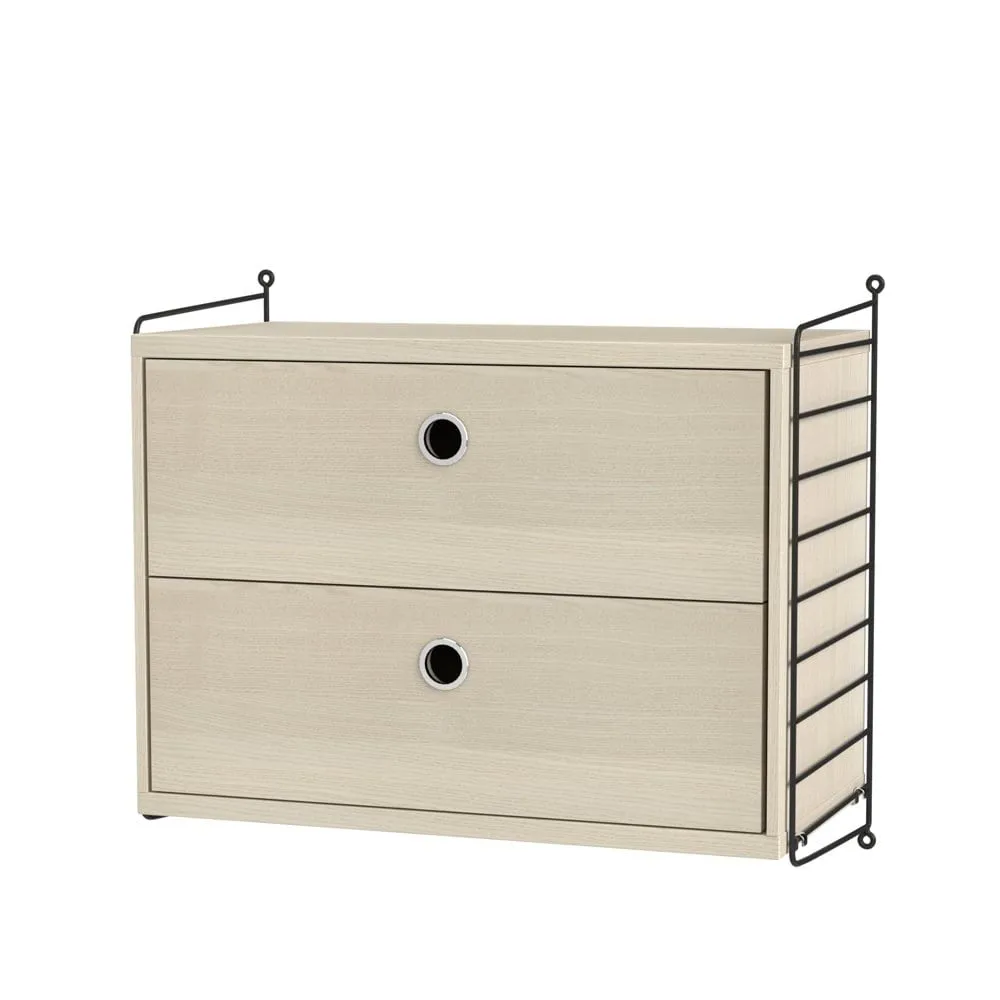 String slaapkamer essenhout & zwart - Combinatie A String