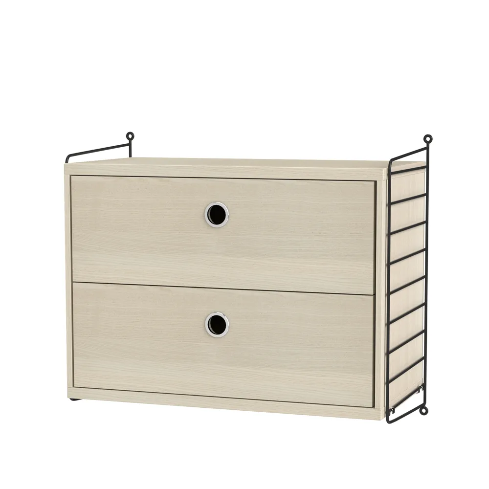 String slaapkamer essenhout & zwart - Combinatie A String