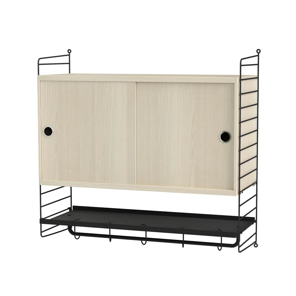String slaapkamer essenhout & zwart - Combinatie F,  String