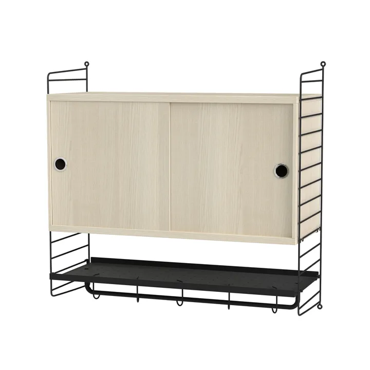 String slaapkamer essenhout & zwart - Combinatie F - String