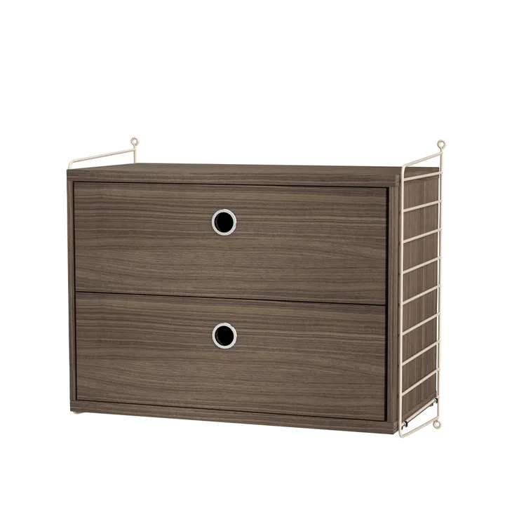 String slaapkamer walnoot & beige - Combinatie A - String
