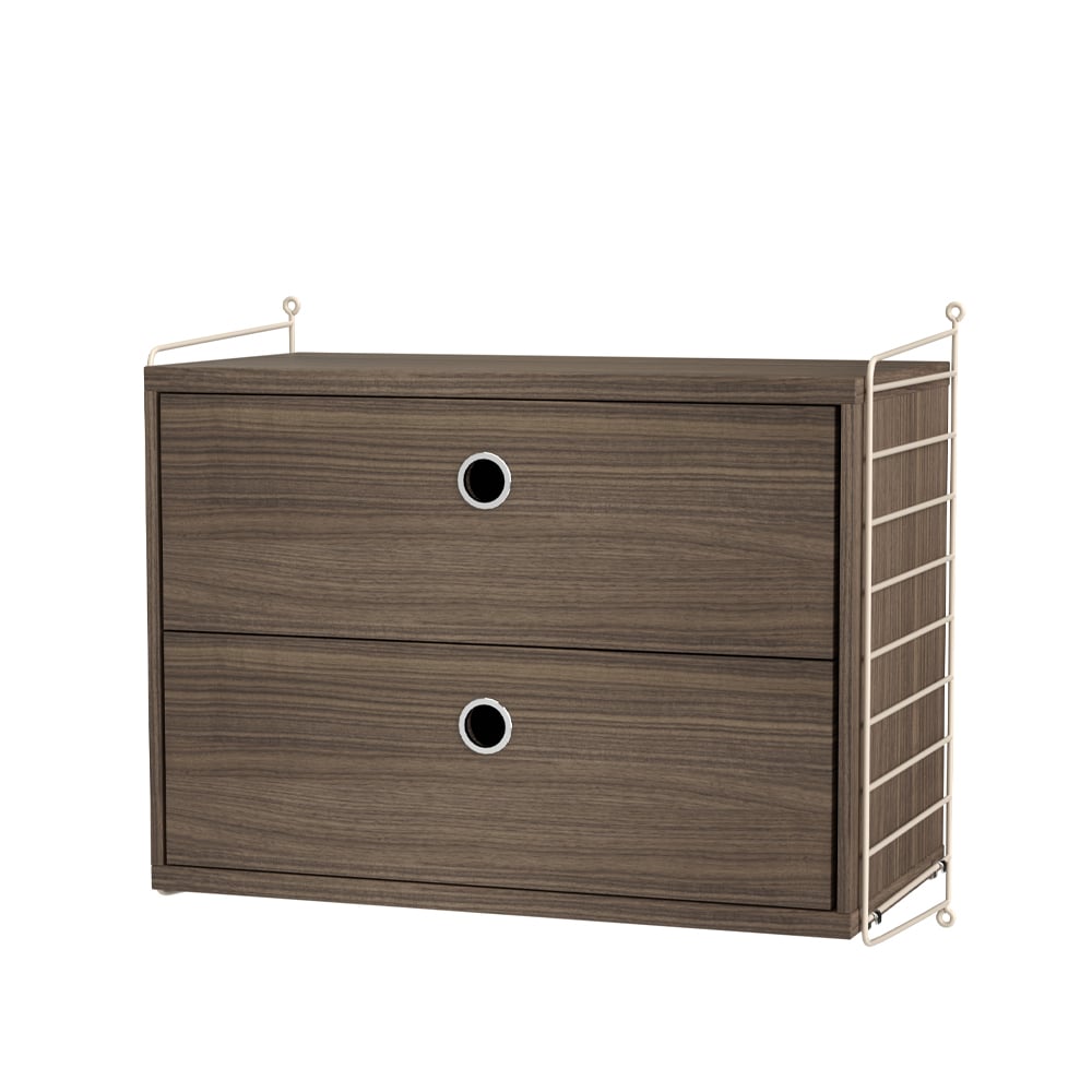 String slaapkamer walnoot & beige - Combinatie A | Scandinavisch Interieur | Bruin