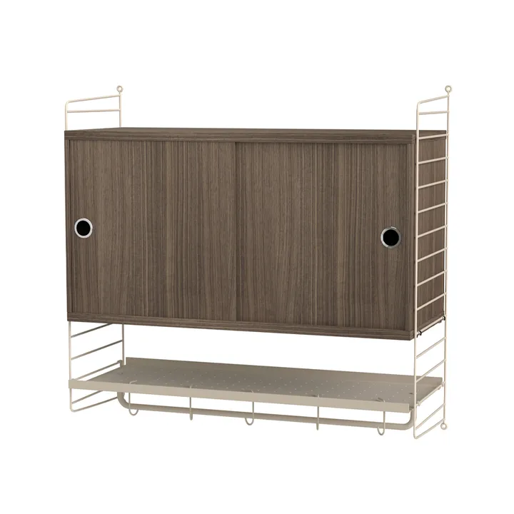 String slaapkamer walnoot & beige - Combinatie F - String