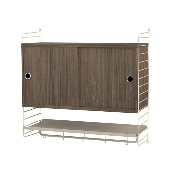 String slaapkamer walnoot & beige - Combinatie F - String