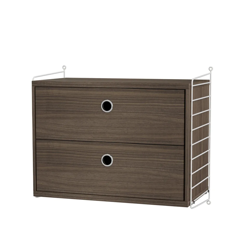 String slaapkamer walnoot & wit - Combinatie A String