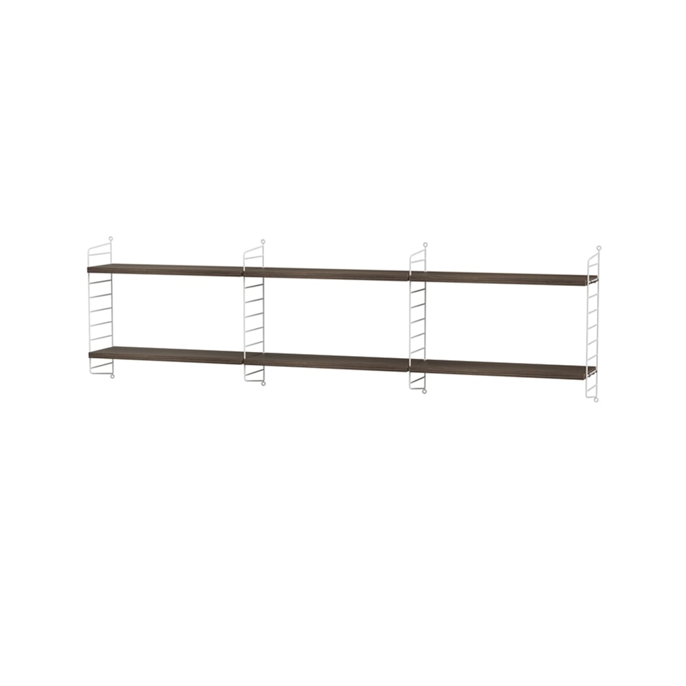 String slaapkamer walnoot & wit - Combinatie E | Scandinavisch Interieur | Bruin