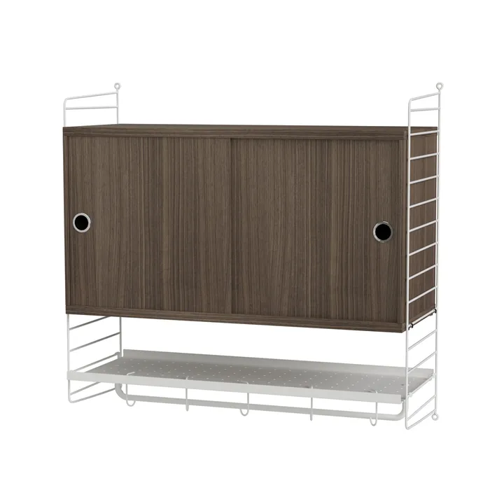 String slaapkamer walnoot & wit - Combinatie F - String