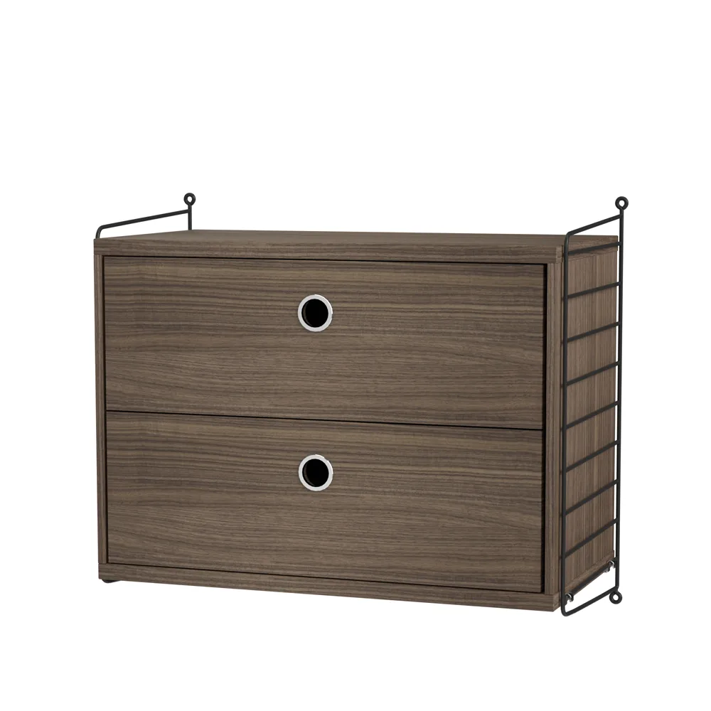 String slaapkamer walnoot & zwart - Combinatie A,  String