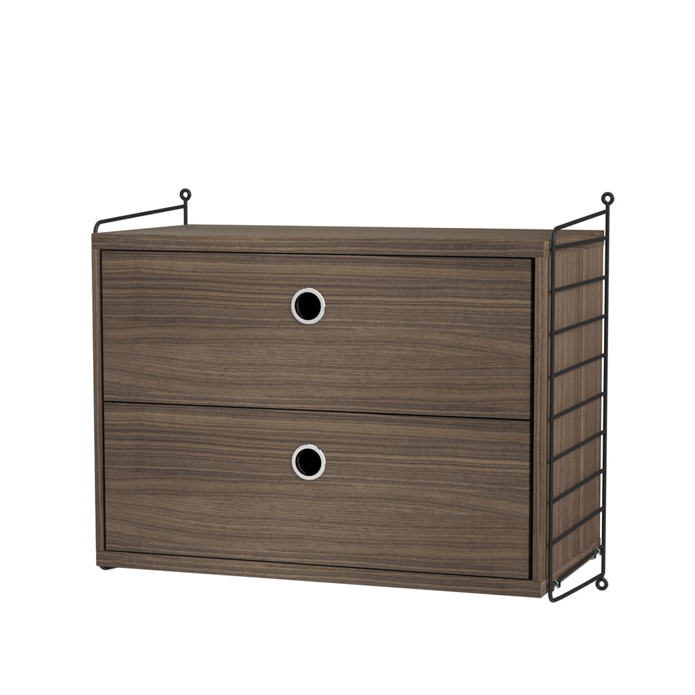 String slaapkamer walnoot & zwart - Combinatie A | Scandinavisch Interieur | Bruin