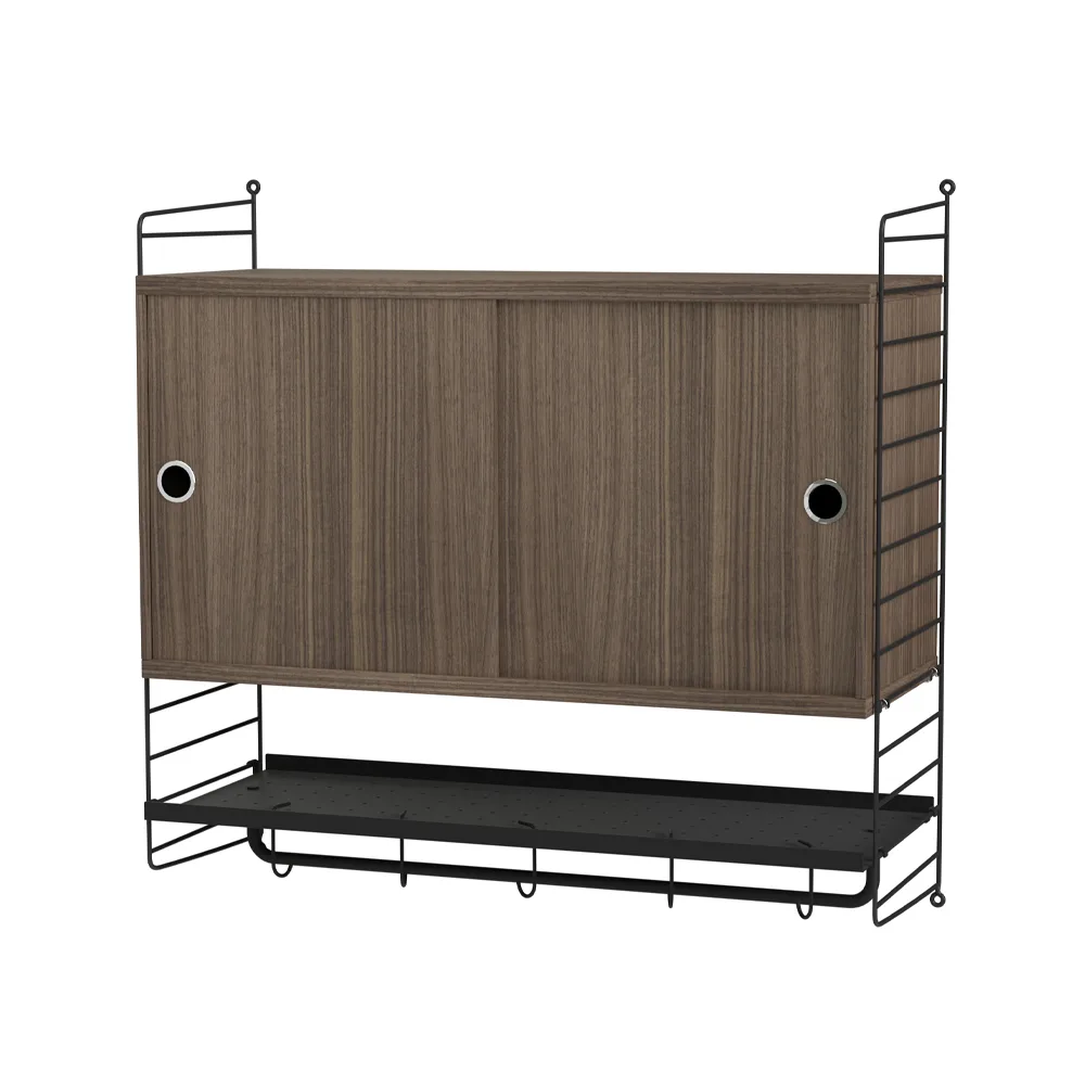 String slaapkamer walnoot & zwart - Combinatie F,  String