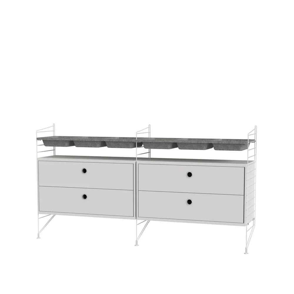 String slaapkamer wit - Combinatie G,  String