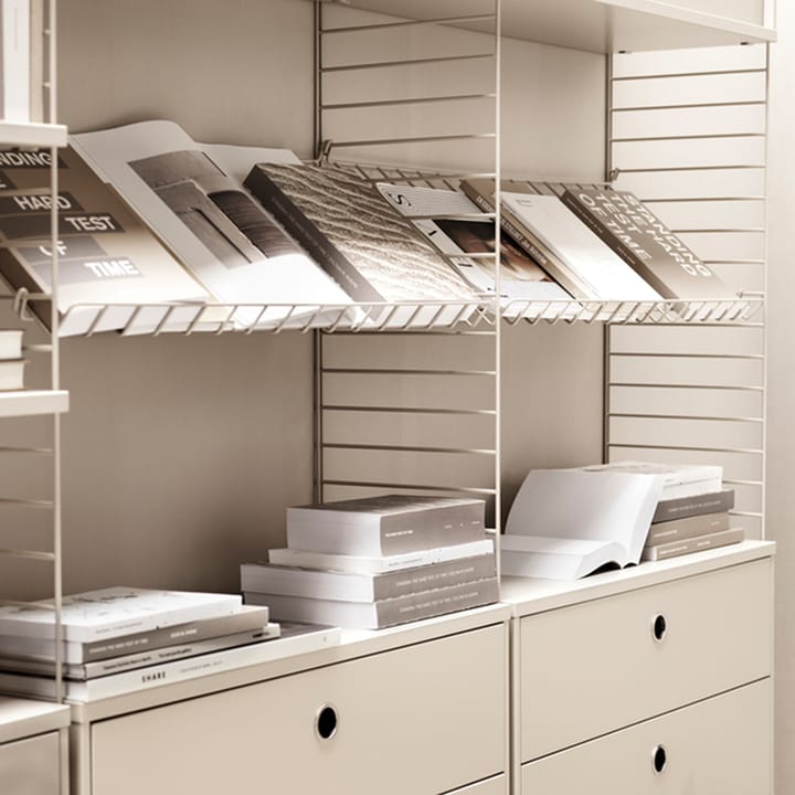 String tijdschriftenrek draad, beige String