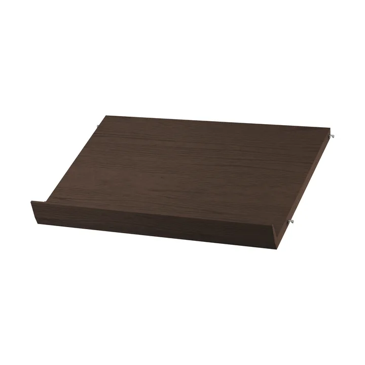 String tijdschriftenrek hout - Donker eiken, 58x30 cm - String