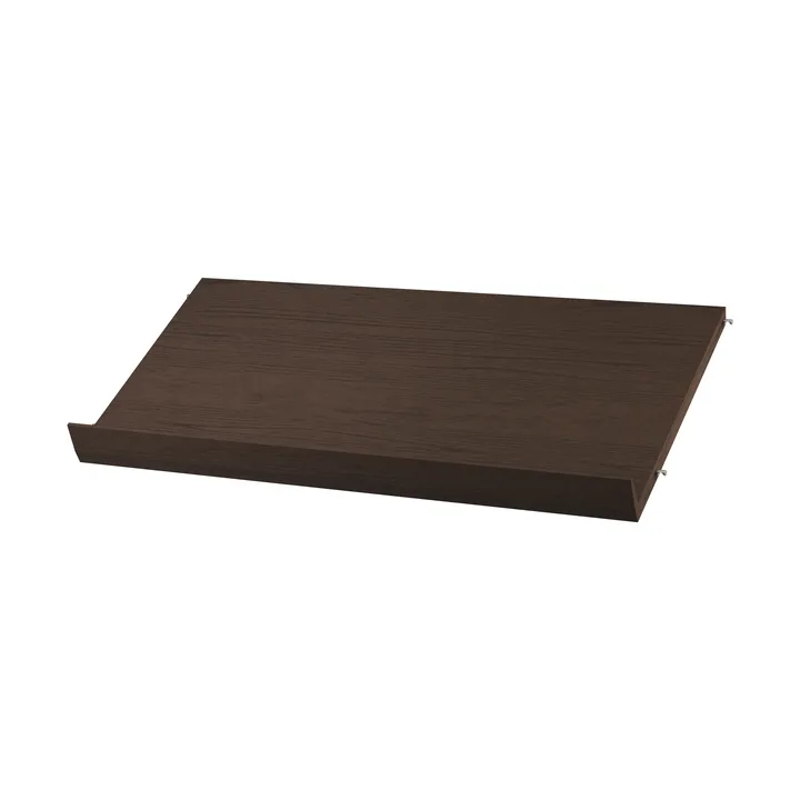 String tijdschriftenrek hout - Donker eiken, 78x30 cm - String