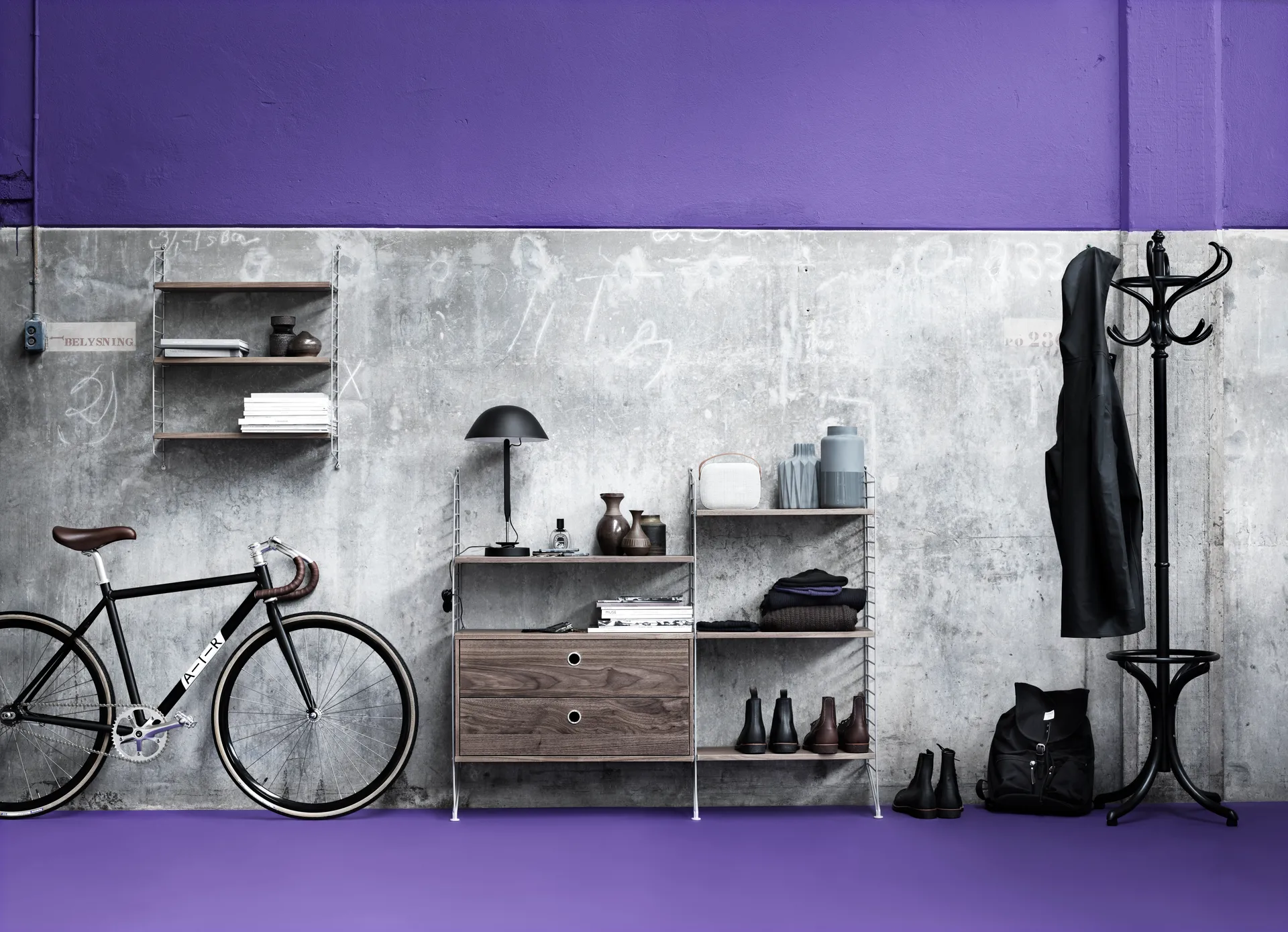 String vloerpaneel, wit, 115x30 cm, 1-pack String