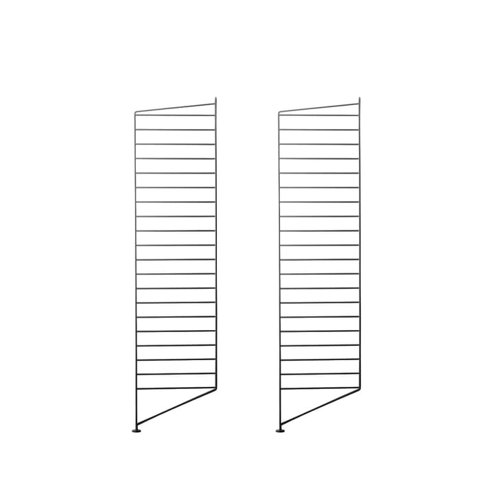String vloerpaneel, zwart, 115x30 cm, 2-pack String