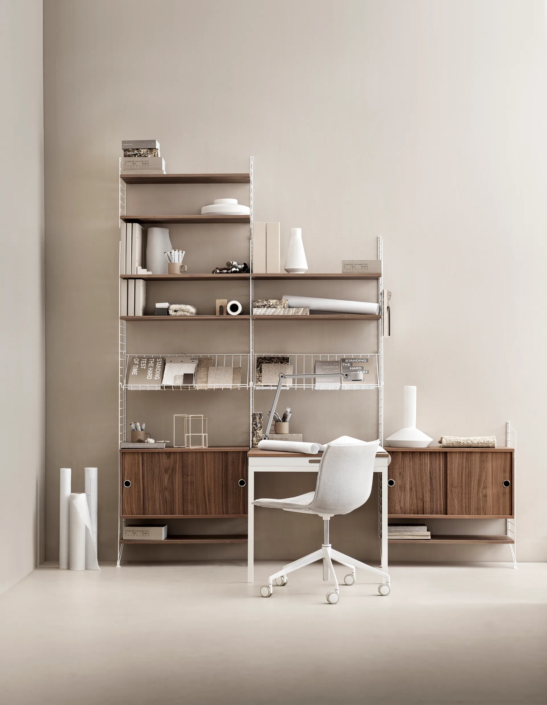 String wandpaneel, Wit, 50x30 cm, 2-pack String