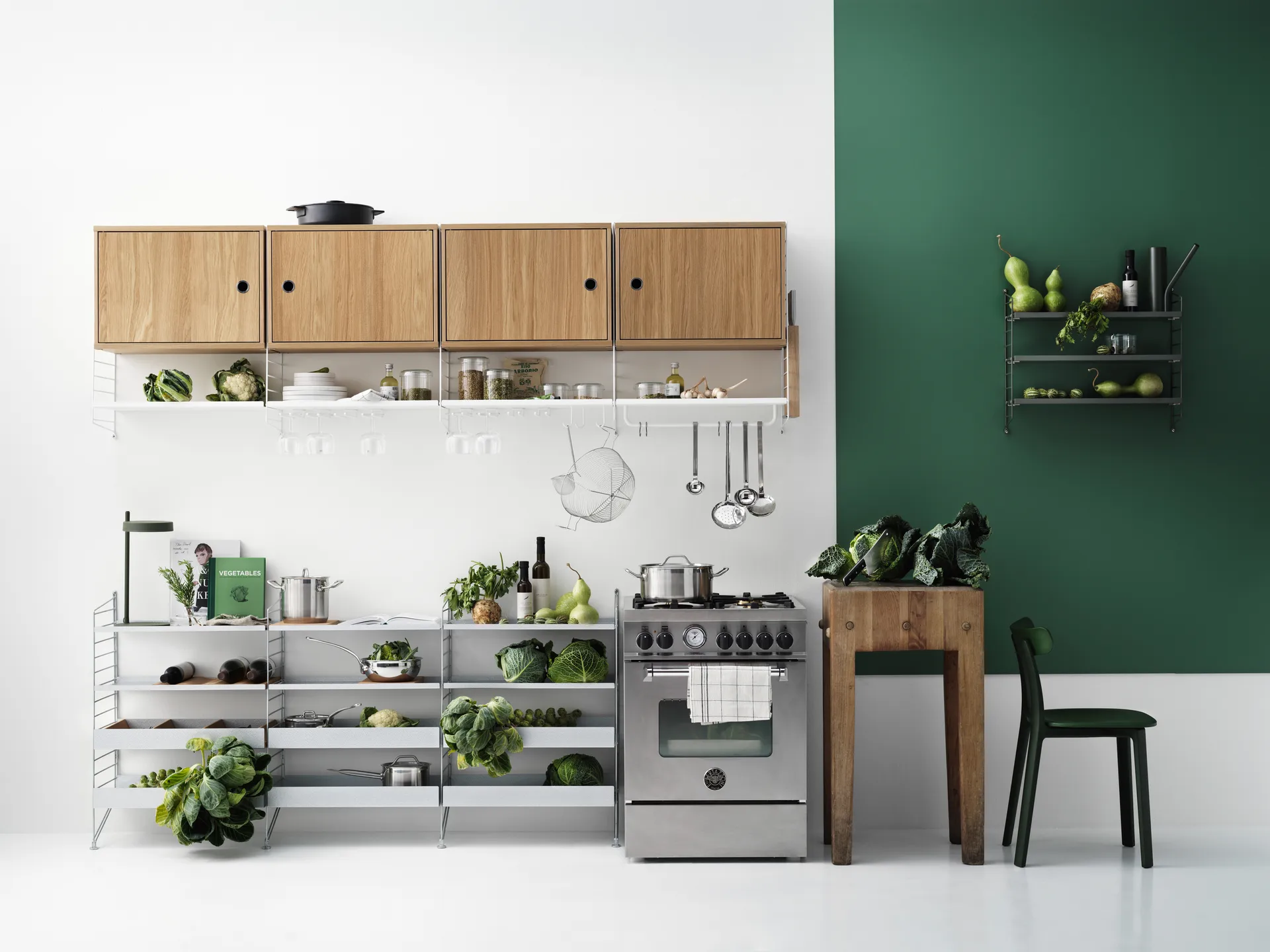 String wandpaneel, Wit, 75x30 cm, 2-pack String