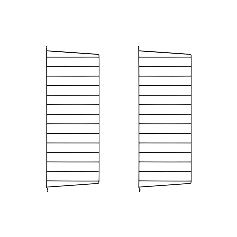 String wandpaneel, Zwart, 75x30 cm, 2-pack String