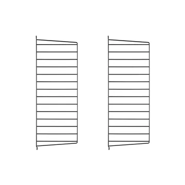 String wandpaneel - Zwart, 75x30 cm, 2-pack - String