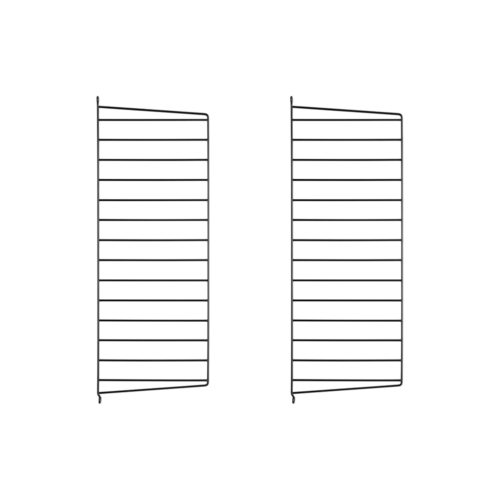 String wandpaneel zwart, 75x30 cm, 2-pack | Scandinavisch Interieur | Planken & planksystemen | Zwart