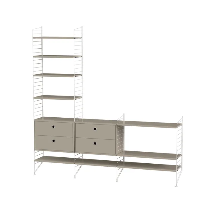 String woonkamer beige & wit - Combinatie J - String