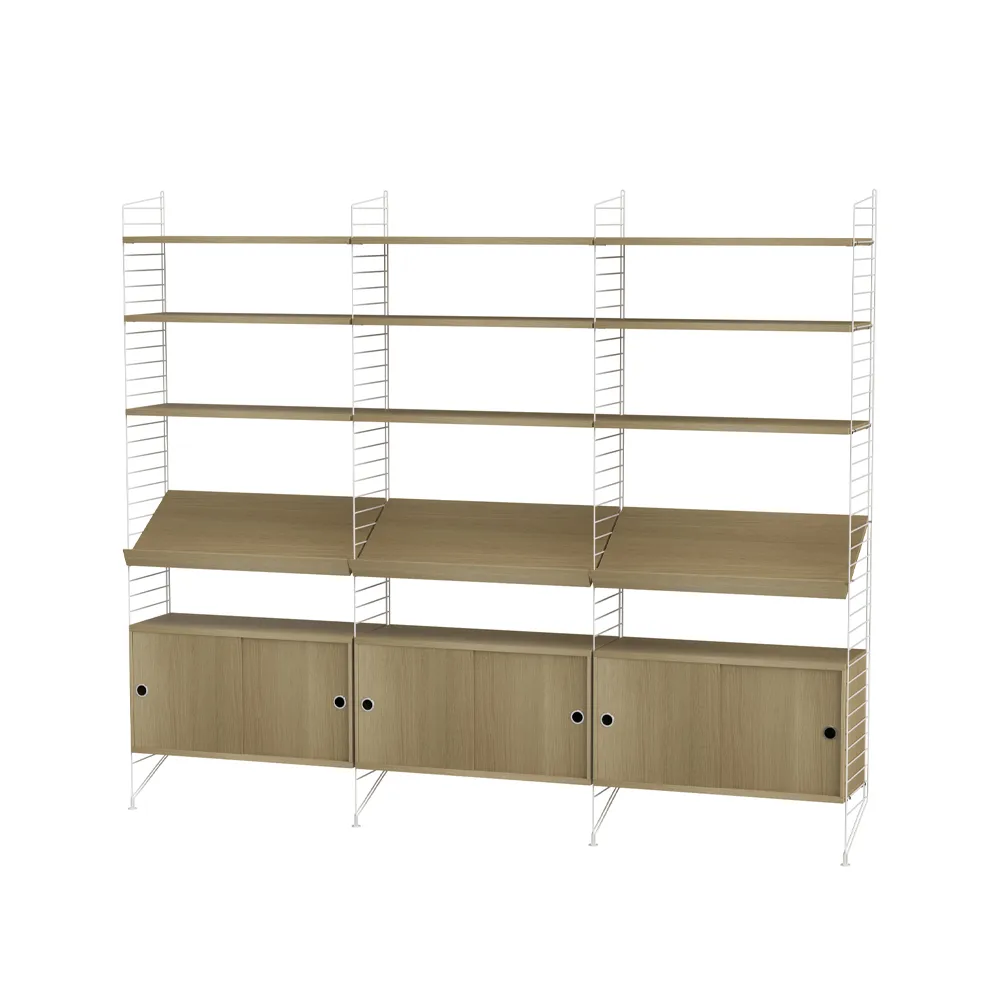 String woonkamer eik & wit - Combinatie G String