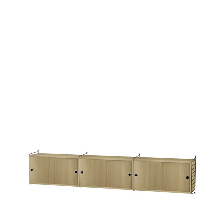 String woonkamer eik & zwart - Combinatie D - String