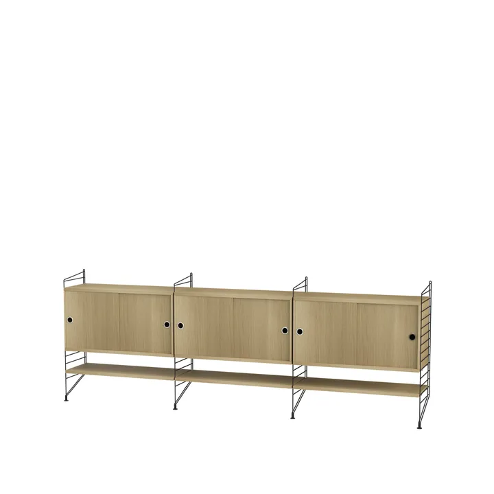 String woonkamer eik & zwart - Combinatie F - String