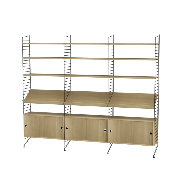 String woonkamer eik & zwart - Combinatie G - String